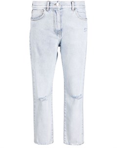 Укороченные джинсы с прорезями Msgm