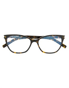 Солнцезащитные очки в круглой черепаховой оправе Saint laurent eyewear
