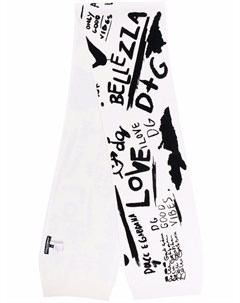 Шерстяной шарф с логотипом Dolce&gabbana