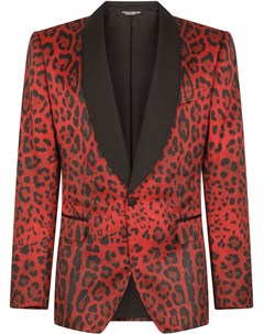 Пиджак с леопардовым принтом Dolce&gabbana