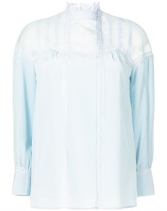 Шелковая блузка со вставкой из тюля Shiatzy chen