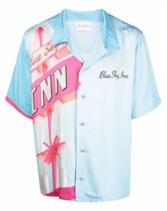 Рубашка с графичным принтом и короткими рукавами Blue sky inn