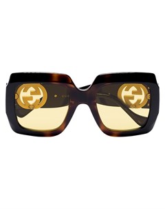 Солнцезащитные очки в массивной оправе с цепочкой Gucci eyewear