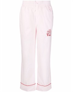 Пижамные брюки с вышитым логотипом Ganni