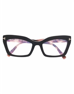 Очки в квадратной оправе черепаховой расцветки Tom ford eyewear