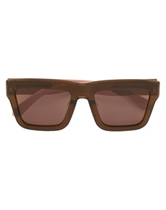Затемненные солнцезащитные очки в стиле колор блок Karen walker