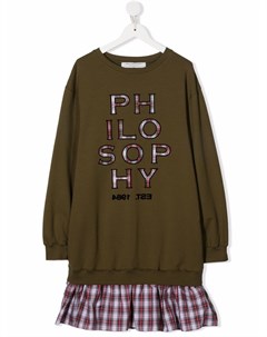 Платье свитер с логотипом Philosophy di lorenzo serafini kids
