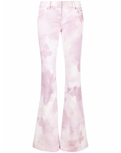 Расклешенные джинсы с цветочным принтом Blumarine