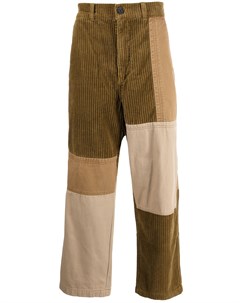Прямые брюки с вельветовыми вставками Five cm