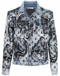 Джинсовая куртка с декором Skull Philipp plein