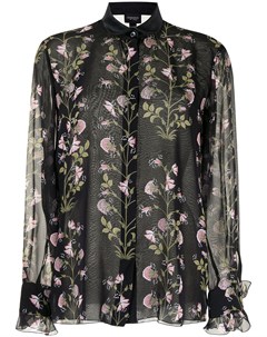 Полупрозрачная рубашка с цветочным принтом Giambattista valli