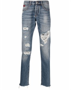 Прямые джинсы с эффектом потертости John richmond