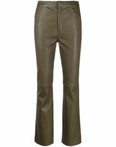 Расклешенные кожаные брюки Alberta ferretti