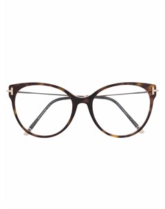 Массивные очки черепаховой расцветки Tom ford eyewear