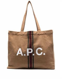 Шерстяная сумка тоут с логотипом A.p.c.
