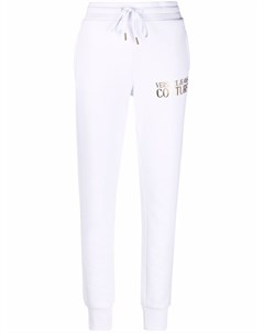Спортивные брюки с логотипом металлик Versace jeans couture