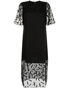 Платье с короткими рукавами и вышивкой Armani exchange
