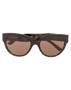 Затемненные солнцезащитные очки черепаховой расцветки Balenciaga eyewear