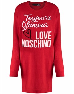 Трикотажное платье с логотипом Love moschino