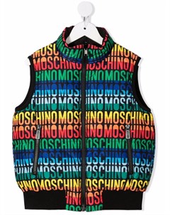 Дутый жилет с логотипом Moschino kids