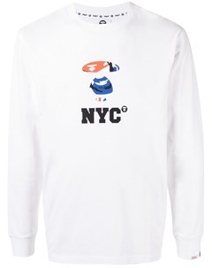 Рубашка с длинными рукавами и принтом NYC Aape by *a bathing ape®