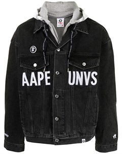 Джинсовая куртка с капюшоном и логотипом Aape by *a bathing ape®