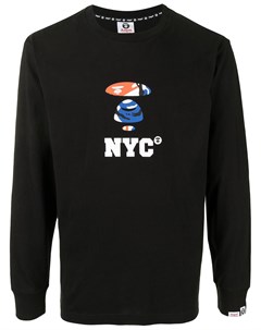 Рубашка с длинными рукавами и принтом NYC Aape by *a bathing ape®