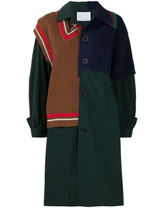 Пальто с вязаной вставкой Kolor