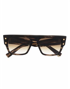 Солнцезащитные очки в квадратной оправе черепаховой расцветки Balmain eyewear