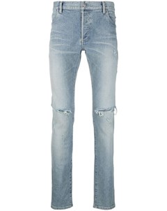 Узкие джинсы с прорезями Balmain