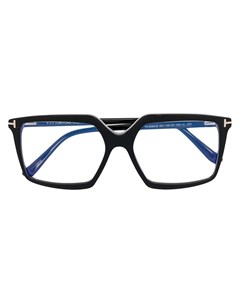 Очки в квадратной оправе с прозрачными линзами Tom ford eyewear