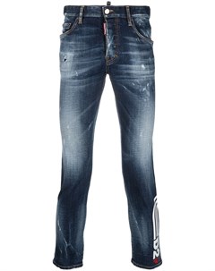 Укороченные джинсы с логотипом Dsquared2