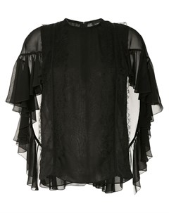 Блузка свободного кроя с ниспадающими оборками Giambattista valli