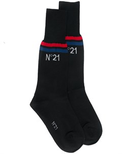 Носки с полосками и логотипом Nº21