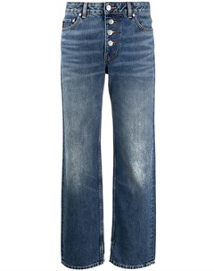 Прямые джинсы с эффектом потертости Ganni