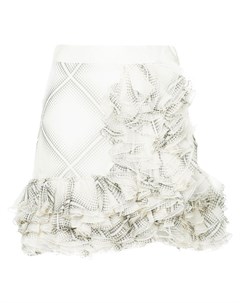 Короткая юбка в стиле фламенко с рюшами Giambattista valli