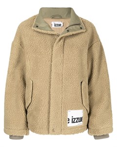 Куртка из шерпы с нашивкой логотипом Izzue