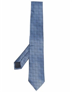 Шелковый галстук Fantasia с узором Ermenegildo zegna