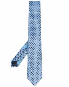 Шелковый галстук Fantasia с графичным принтом Ermenegildo zegna