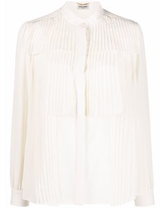 Шелковая блузка с плиссировкой Saint laurent