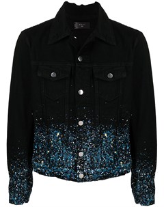 Джинсовая куртка с эффектом разбрызганной краски Amiri