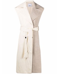 Двубортное пальто без рукавов Erika cavallini