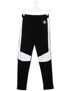 Спортивные брюки с контрастными вставками Balmain kids