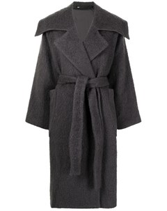 Двубортное пальто с поясом Muller of yoshiokubo