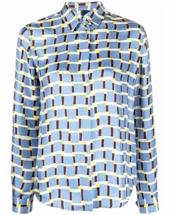 Шелковая рубашка с геометричным принтом Aspesi