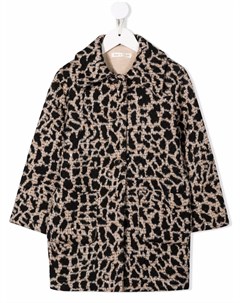 Однобортное пальто с леопардовым принтом Zhoe & tobiah