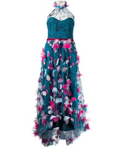 Платье с цветочной аппликацией Marchesa notte