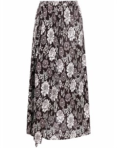 Шелковая юбка миди Sonam с цветочным принтом Christian wijnants