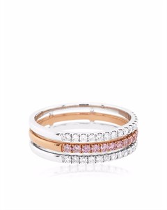 Кольцо Argyle Pink из белого и розового золота с бриллиантами Hyt jewelry