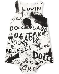 Платье с принтом граффити Dolce & gabbana kids